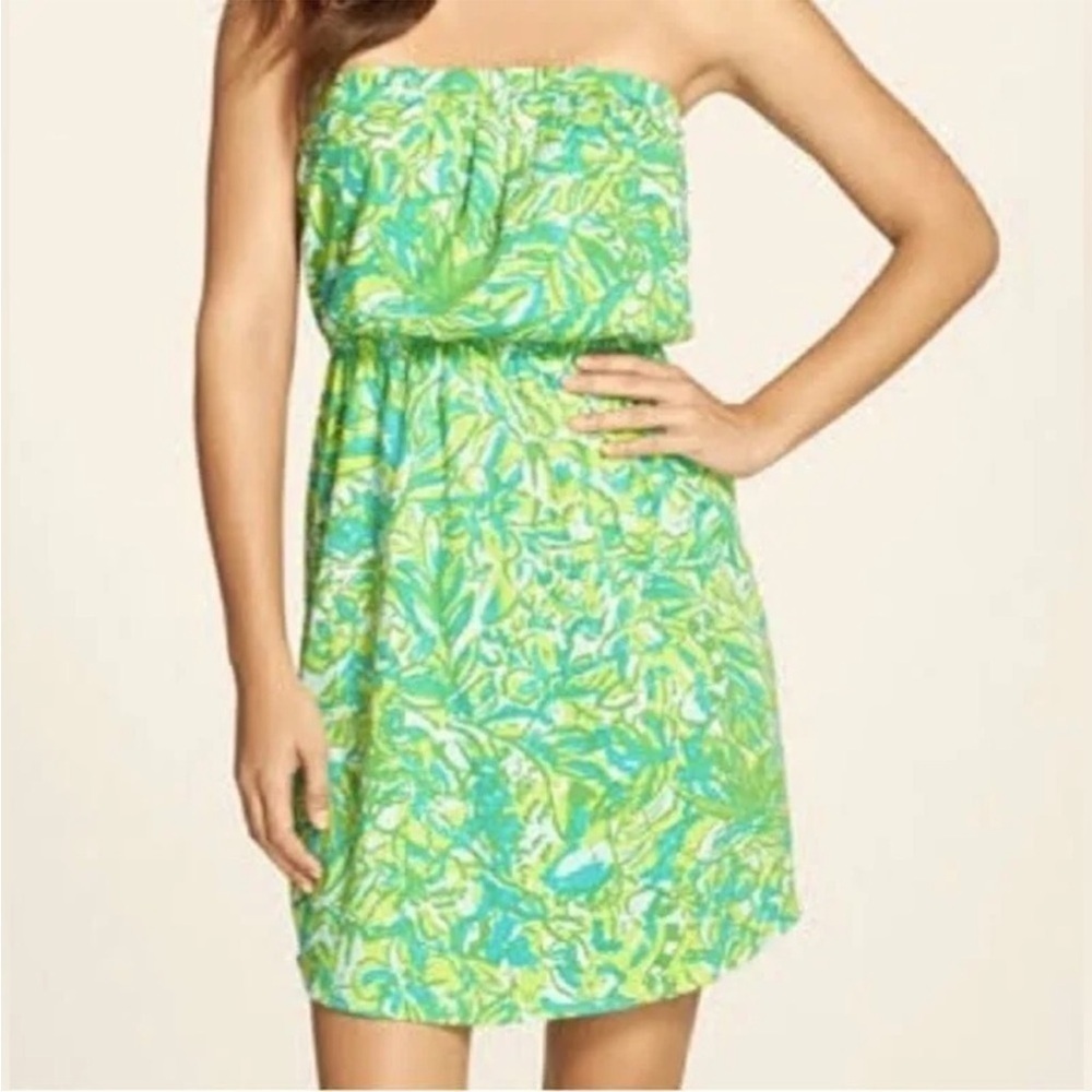 Lilly Pulitzer Windsor Dress in Fresh Citrus Green Parrot Sz S